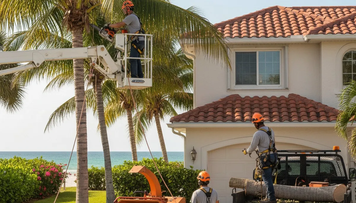 Tree service team in New Port Richey, FL handling professional tree care and removal services