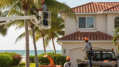 Tree service team in New Port Richey, FL handling professional tree care and removal services