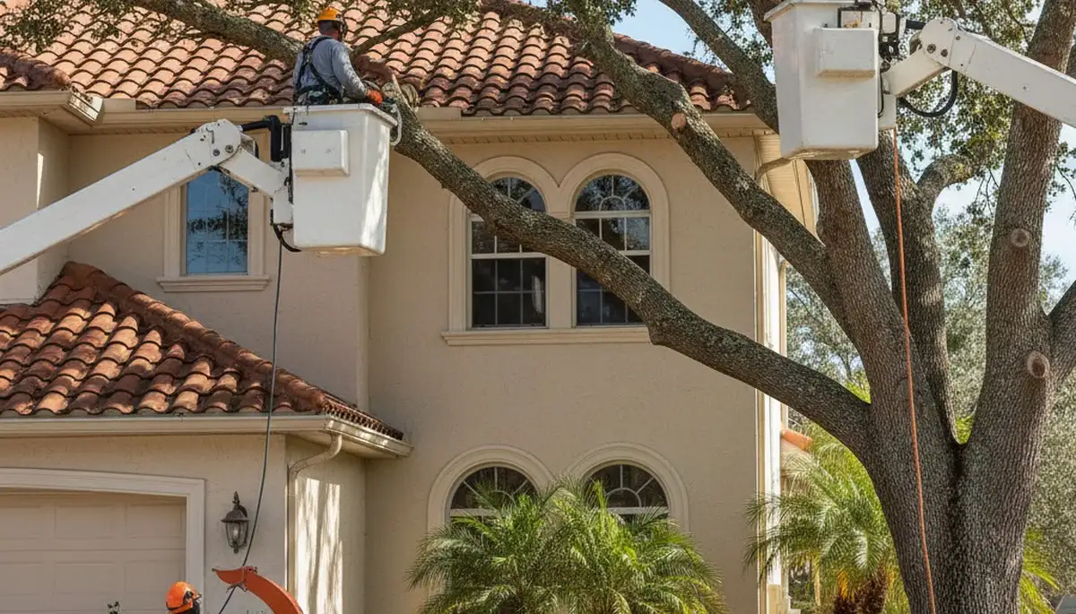 Tree service crew in New Port Richey, FL providing professional tree trimming and removal services