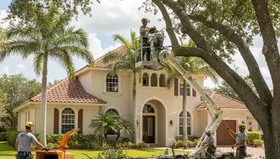 Tree service crew in New Port Richey, FL providing professional tree care and removal services