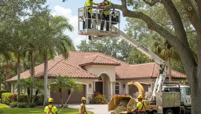 Tree service crew in New Port Richey, FL providing professional tree care and removal services