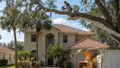 Tree service crew in New Port Richey, FL providing professional tree trimming and removal services