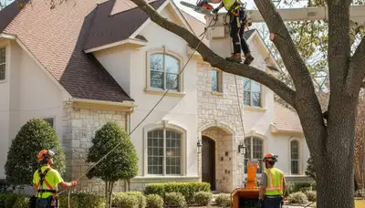 Tree service crew in New Port Richey, FL providing professional tree care and removal work