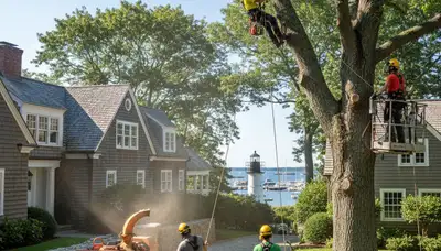 Tree service crew in New Port Richey, FL providing professional tree care and removal services