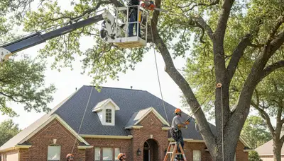 Tree service crew in New Port Richey, FL providing professional tree care and removal services