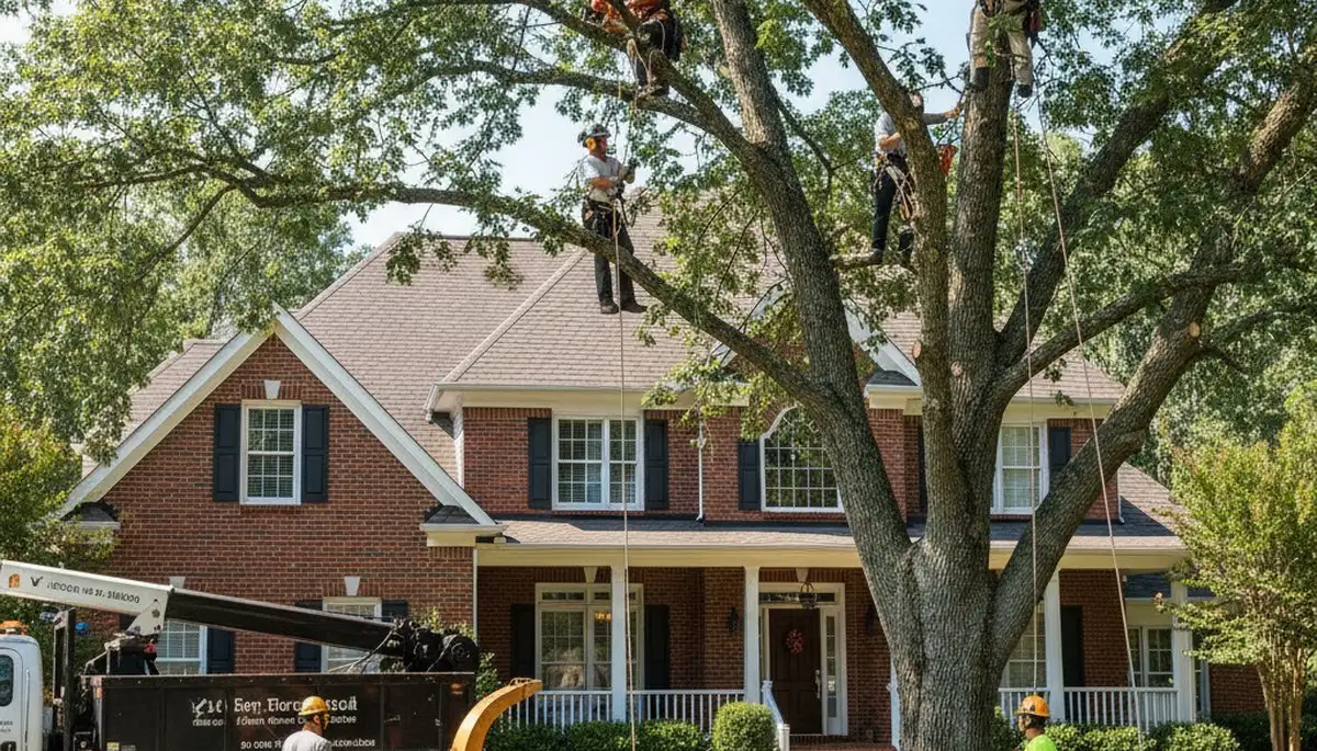 Tree service crew in New Port Richey, FL providing professional tree care and removal services